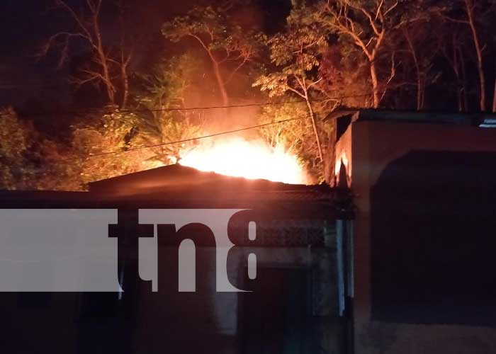 Incendio arrasó con el cuarto de una vivienda en Santo Domingo, Chontales