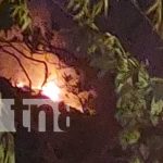 Fuerte incendio en las laderas del Volcán Mombacho, en Diriomo