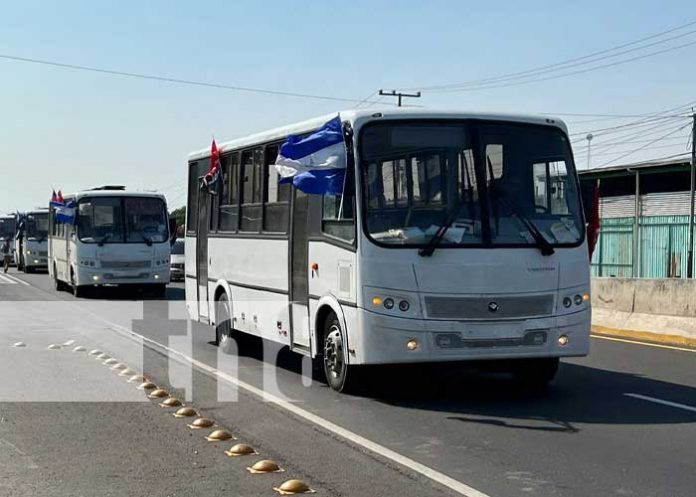 150 unidades de buses procedentes de Rusia llegaron a Managua