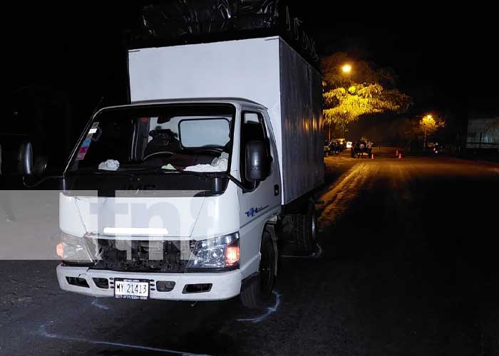 Foto: Peatón muere instantáneamente tras ser arrollado por un camión en Palacagüina, Madriz/ TN8
