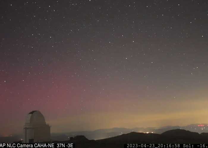 Observan nueva aurora boreal en el sur de España