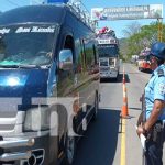 Agentes de tránsito refuerzan campaña para reducir los accidentes en Matagalpa.
