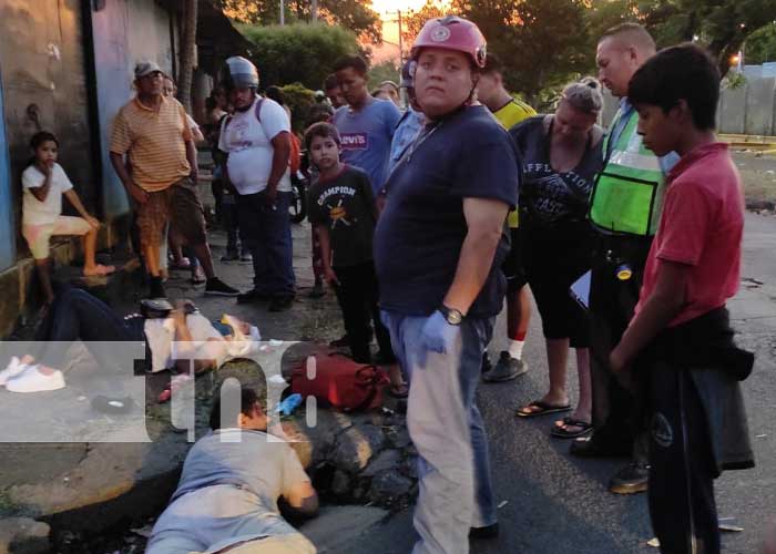 Irrespeto al alto deja lesionados de gravedad a motociclista en La Cachorra, Managua