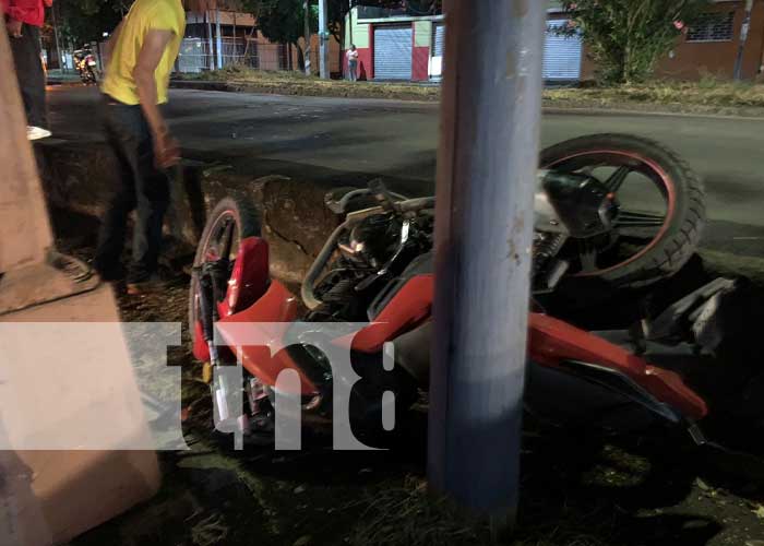 Accidente de tránsito deja a un hombre gravemente lesionado en Managua