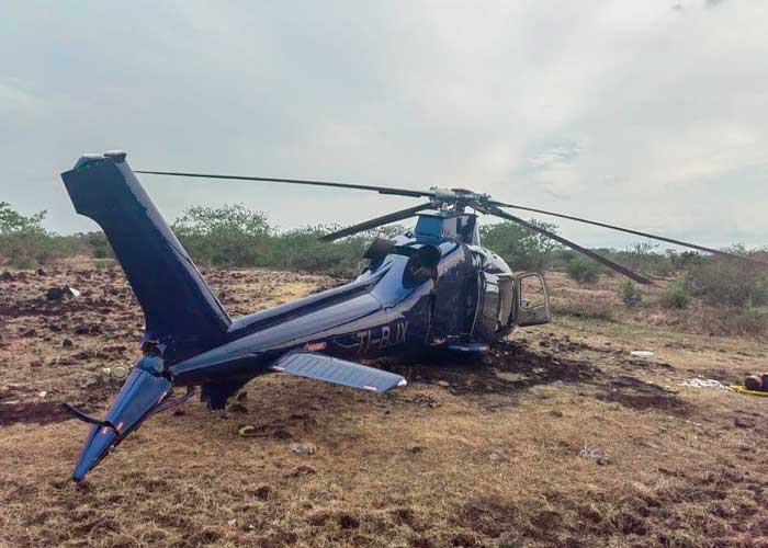 Helicóptero se desploma con seis personas a bordo en Costa Rica