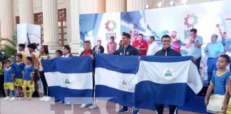 Foto: Autoridades de Nicaragua realizaron el abanderamiento de la participación en los V juegos del ALBA / TN8