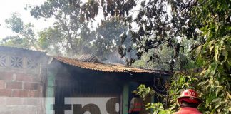 Incendio arrasa con los enseres de una vivienda en Chinandega