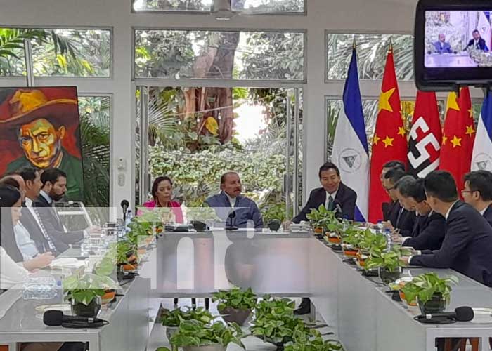 Presidente Daniel Ortega se reúne con Presidente de Agencia China