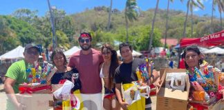 Familias que visitaron las Playas de San Juan del Sur, disfrutaron de las dinámicas y premios del Plan Playa de Crónica TN8.