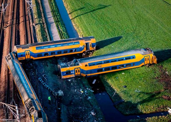 Terrible accidente ferroviario dejó más de 30 heridos en Países bajos