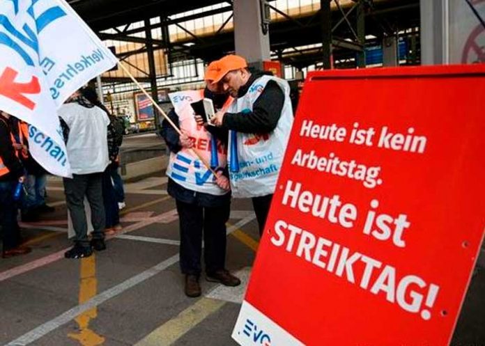 Exigiendo mejores salarios trabajadores el sector transporte inicia huelga en Alemania