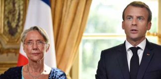 Foto: Primera ministra de Francia, Borne, junto a Macron / GETTY