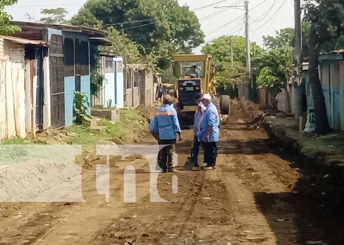 Foto: Mejoramiento vial en el barrio 30 de Mayo, Managua / TN8