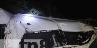 Brutal vuelco dejó varios lesionados en Villa Sandino, Chontales