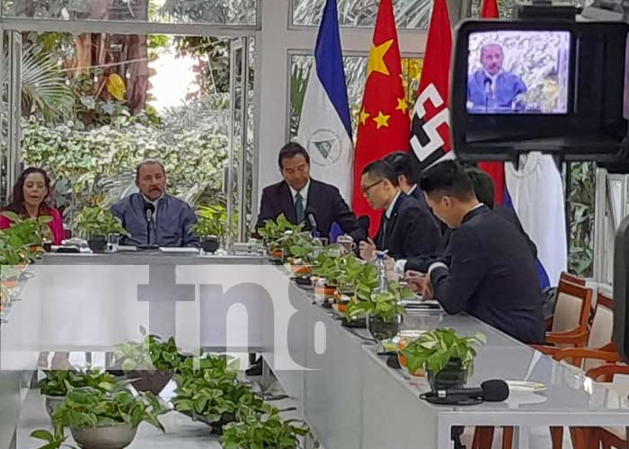  Presidente Daniel Ortega se reúne con Presidente de Agencia China 