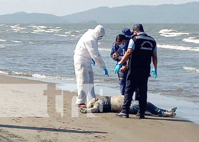 Foto: Hallazgo del cuerpo de una mujer en el Lago Cocibolca, sector de Rivas / TN8