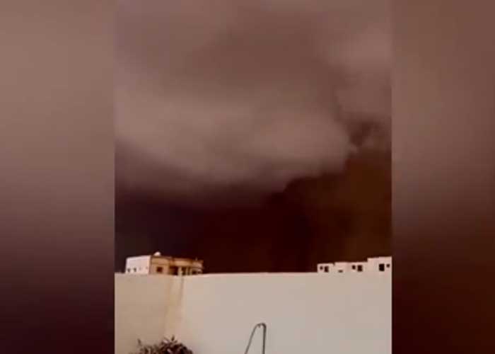 Apocalíptica tormenta de granizó tiñó de blanco el oeste de Arabia Saudita