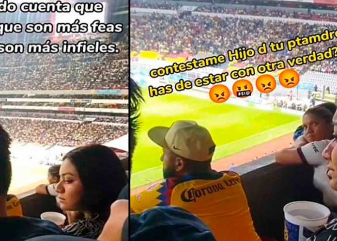 Una joven le fue infiel a su novio en el Estadio Azteca