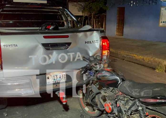 En estado resultó un motociclista tras accidente de tránsito en Juigalpa / TN8