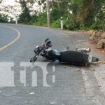 Foto> Motociclista grave tras sufrir fuerte accidente en la Isla de Ometepe / TN8