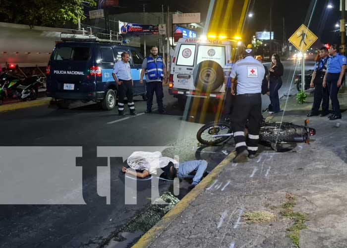 Peatón muere luego de ser impactado por un motociclista en Managua