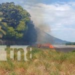 Incendio forestal es sofocado por bomberos en Ometepe