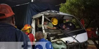 Tres personas lesionadas en el km 28 de la carretera Masaya a Managua.