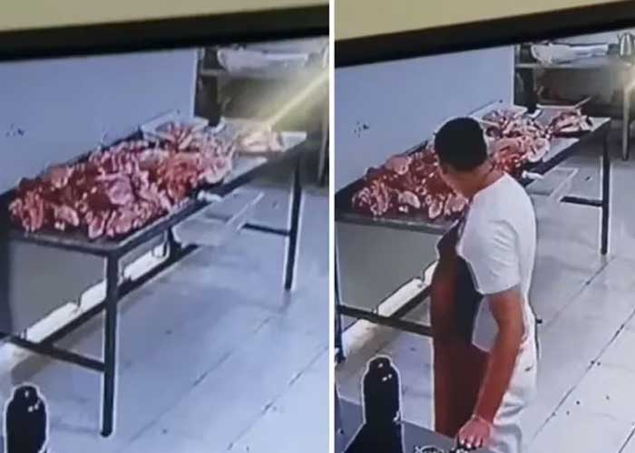 Fantasma aparece en una carnicería causando terror en los empleados