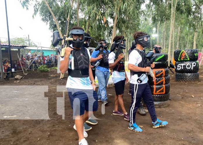Alcaldía de Chichigalpa inauguró el Paintball que tanto anhelaban los pobladores