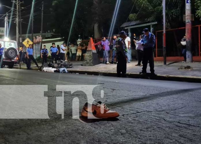 Peatón muere luego de ser impactado por un motociclista en Managua