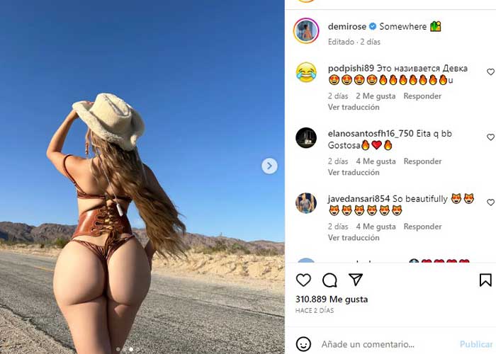 Demi Rose estalla las redes al posar como Dios la trajo al mundo Video TN8.tv