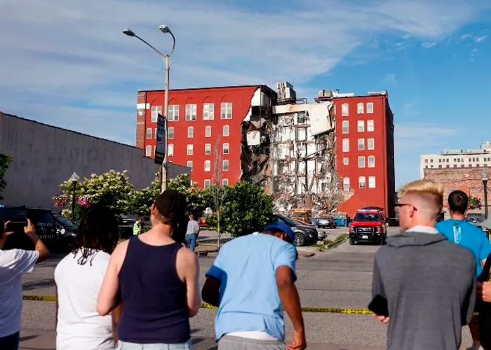 Varias personas heridas dejó el derrumbe de un edificio en Estados Unidos