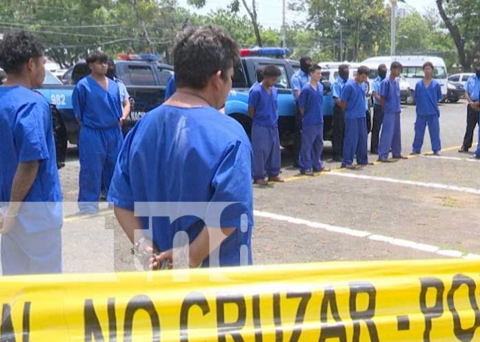 Foto: Sujetos presos por cometer delitos en Nicaragua / TN8