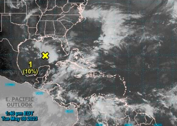 Se forma baja presión en Golfo de México con probabilidades de ser ciclón tropical