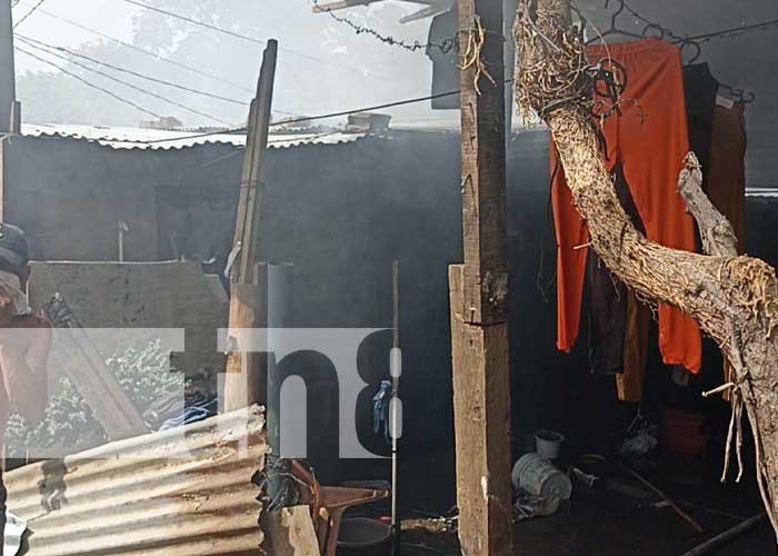 Foto: Incendio en una vivienda de Monimbó, Masaya / TN8