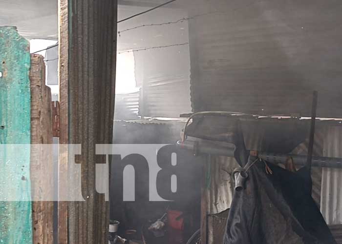 Foto: Incendio en una vivienda de Monimbó, Masaya / TN8