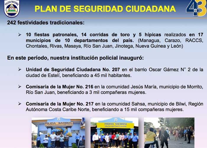 Policía Nacional detalla resultados del Plan de Seguridad Ciudadana y Seguridad en el Campo
