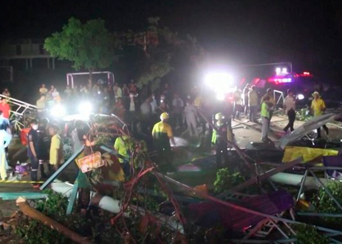 Mueren aplastados 4 niños al derrumbarse el techo de una escuela en Tailandia