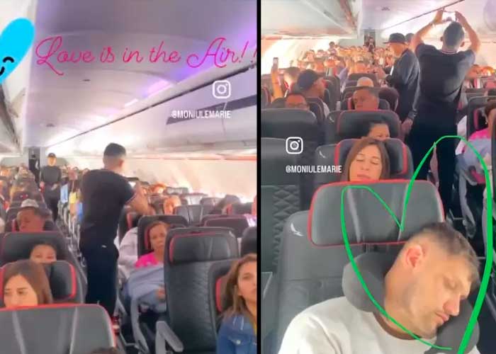 Romántica pedida de mano en vuelo se hace viral