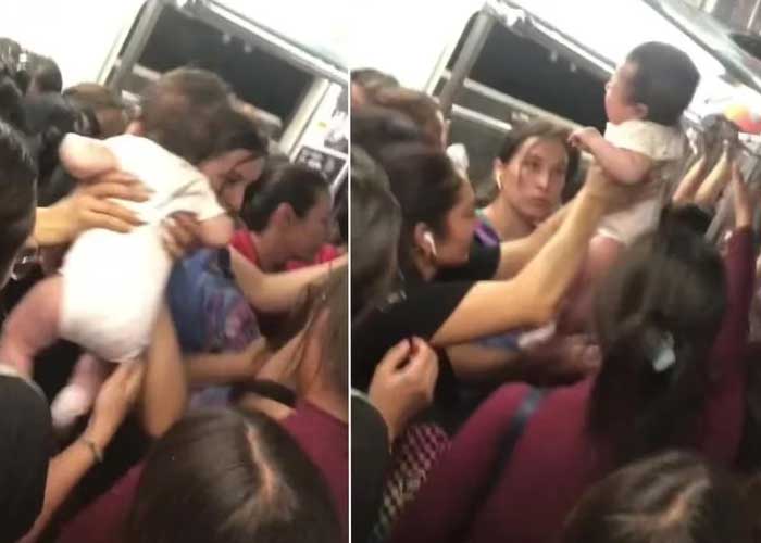 Foto: Viral en TikTok: Rescatan bebé en transporte público en México / Cortesía