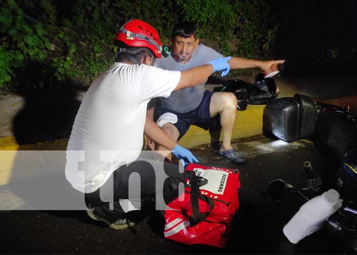 Peatón atropellado por una motocicleta en Managua