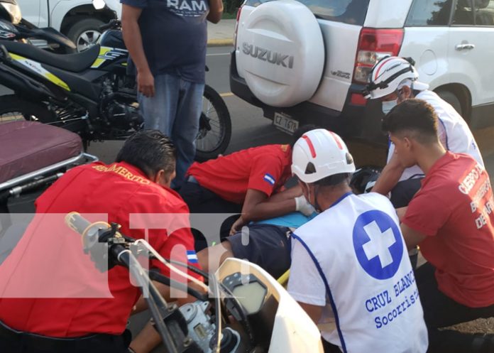 Problemas de salud ocasionó que motociclista sufriera accidente vial en Carazo