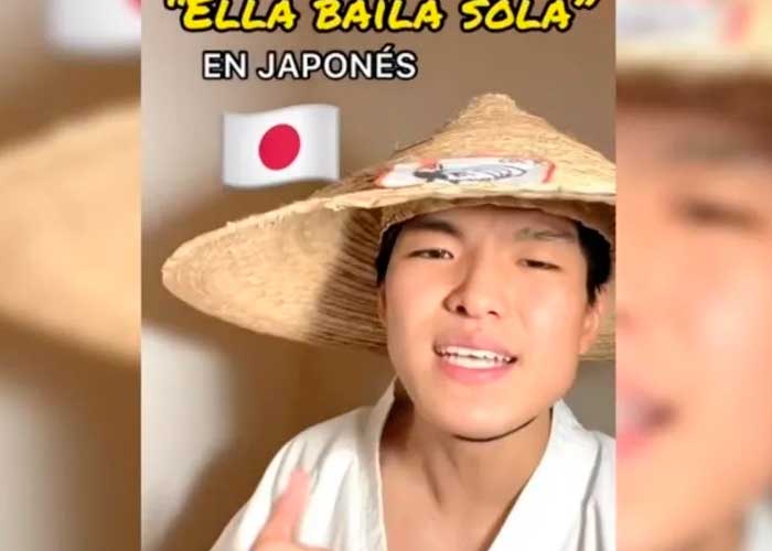 Video: Tiktoker canta “Ella baila sola” de Peso Pluma ahora en japonés