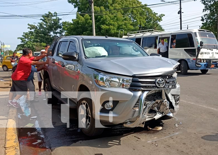 Reportan tres personas lesionadas por accidente de tránsito en Masaya