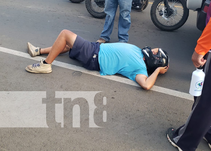 Problemas de salud ocasionó que motociclista sufriera accidente vial en Carazo