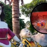 ¡Qué miedo! Graban a estatua de Blancanieves caminando en Veracruz