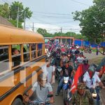 Caminata en honor al 44 aniversario del repliegue hacia San Gregorio, Diriamba
