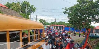 Caminata en honor al 44 aniversario del repliegue hacia San Gregorio, Diriamba