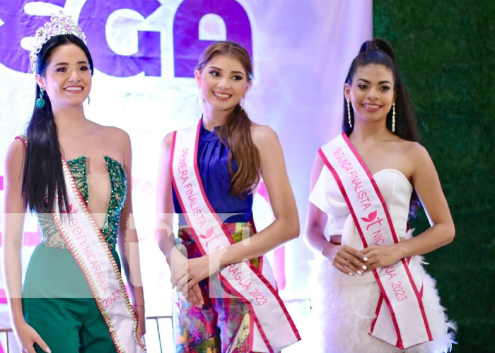 Miss Teen Nicaragua 2023 es recibida por los pobladores de Chinandega