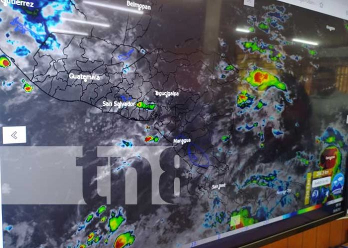 Foto: Pronóstico de lluvias en Nicaragua por parte de INETER / TN8